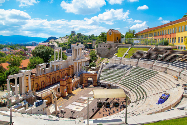 Foto des Amphiteaters in Plovdiv, Bulgarien